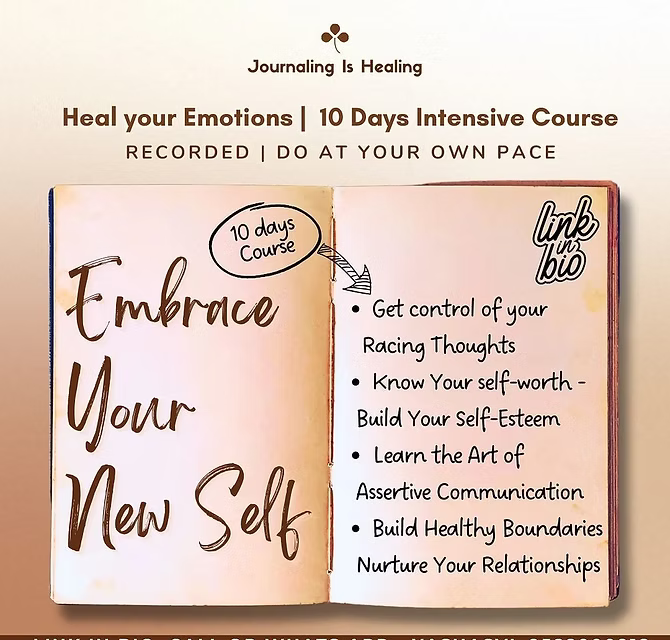 Embrace Your New Self 10 Days Intensive Journaling Course