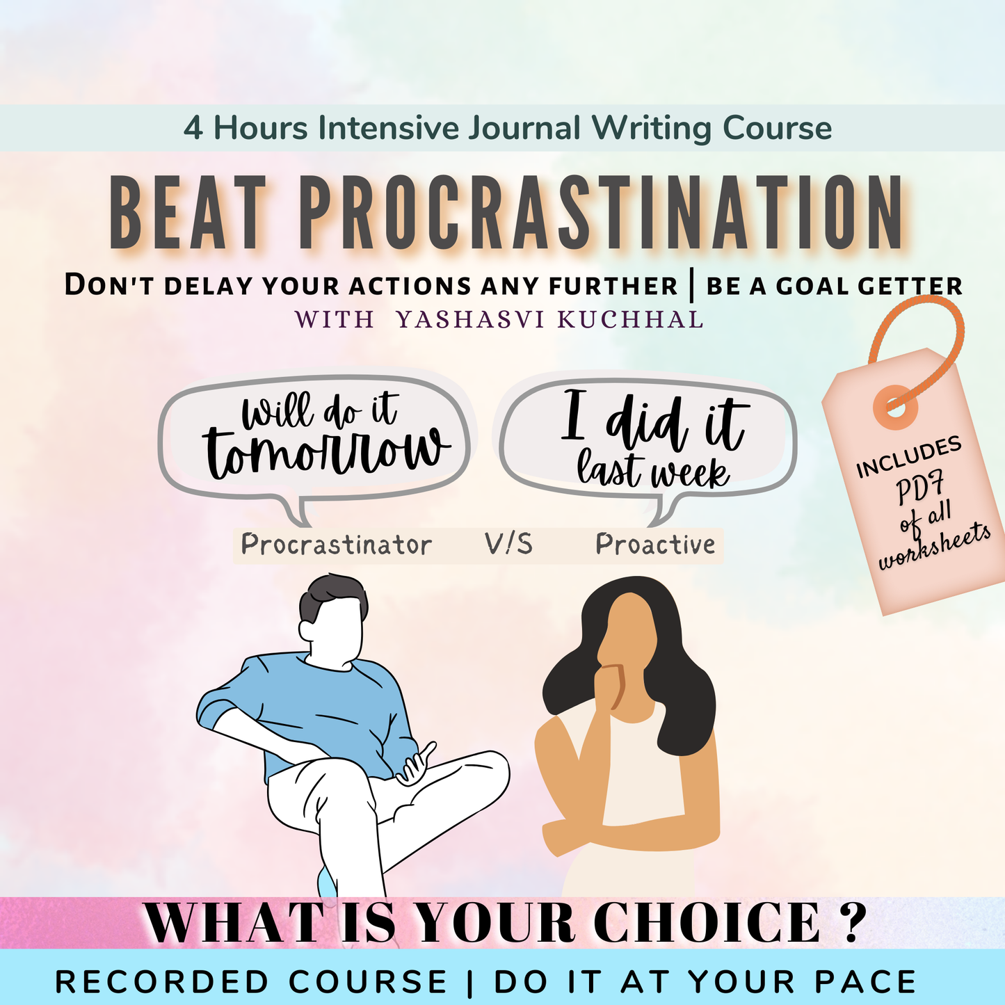 Beat Procrastination 4-hour Journaling Course